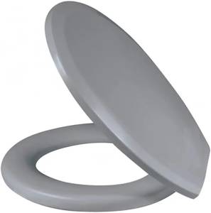 ASSENTO SANITARIO ALMOFADADO OVAL CINZA